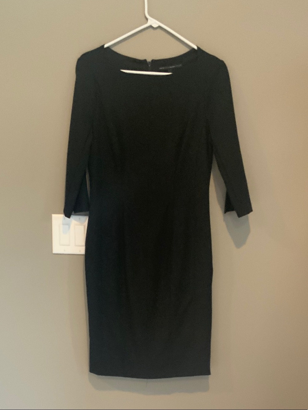 White House Black Market Black Midi Sheath Dress